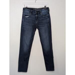 American Eagle Women's Super Super Stretch Blue Hi-Rise Jeggings Size 8 R
